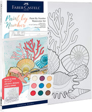Load image into Gallery viewer, Faber-Castell Paint by Number Watercolor Coastal - Paint by Number Kit, Beach and Ocean - Adult and Teen Craft Kits
