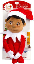 Load image into Gallery viewer, The Elf on the Shelf: A Christmas Tradition - Brown Eyed Boy and Brown Eyed Girl 17&quot; Plushee Pals Set with Zippered Joy Bag