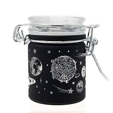 Load image into Gallery viewer, Airtight Glass Storage Jar: Black Frosted Galaxy - MINI