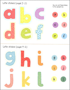 Usborne Get Ready for School Alphabet Sticker Book Paperback