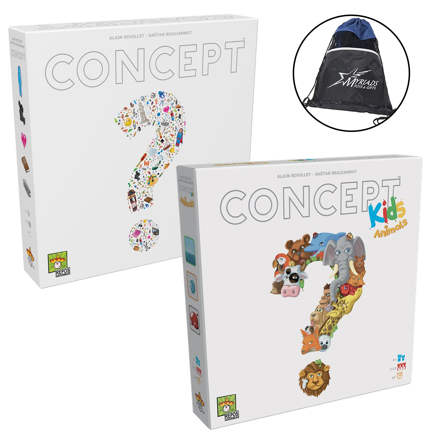 Concept Board Game Collection, Concept and Concept Kids: Animals with –  Myriads Gifts