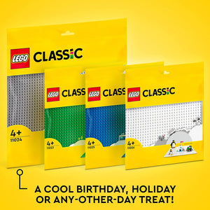 LEGO Classic White Baseplate Building Kit; Square Landscape for Open-Ended, Imaginative Building Play