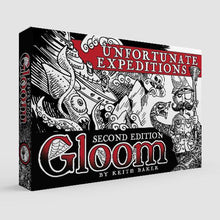 Load image into Gallery viewer, Gloom Card Games Expansions: Unhappy Homes, Unwelcome Guests, Unfortunate Expeditions, Unquiet Dead
