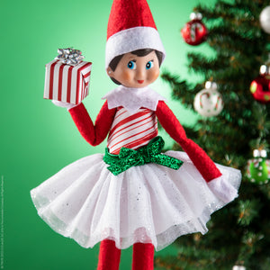 The Elf on the Shelf Claus Couture 2022 Candy Cane Classic Dress (Elf Not Included)
