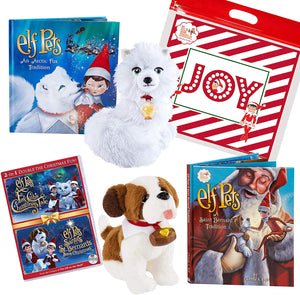 The Elf on the Shelf Elf Pets: St Bernard & Arctic Fox, St Bernard & Arctic Fox DVDs and Joy Bag