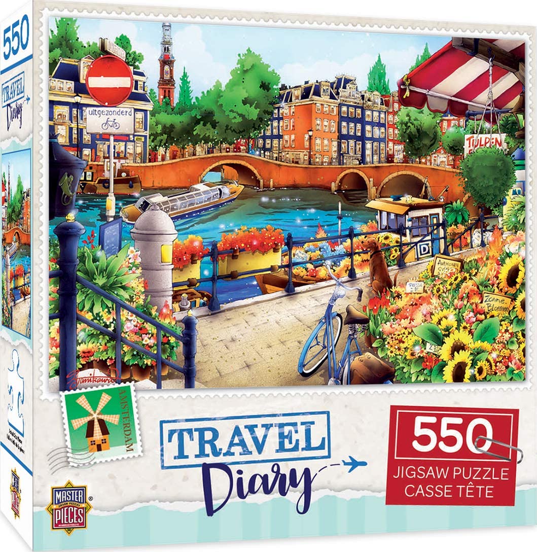 MasterPieces Travel Diary - Amsterdam 550pc Jigsaw Puzzle