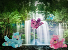 Load image into Gallery viewer, Aurora Bundle of 2 Stuffed Beanbag Animals - Blueberry Ripple Unicorn &amp; Jelly Roll Unicorn, Blue/Pink, Multicolor