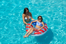 Load image into Gallery viewer, Swimline Americana Inflatable Pool Toys: 22&quot; Glitter Ball 72&quot; Floating Mattress 36&quot; Donut Ring &amp; Bag