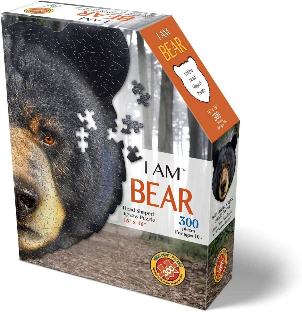 Madd Capp I AM BEAR Animal-Shaped Jigsaw Puzzle, 300 Pieces