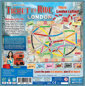 Ticket to Ride London Family Board Game Bus Game Ages 8+ For 2 to 4 players