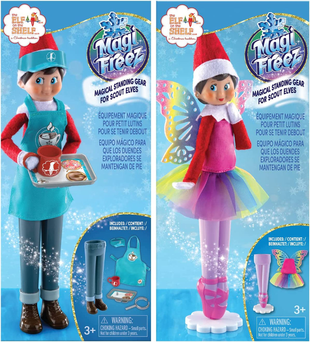 The Elf on the Shelf Magi-Freez Bundle: Rainbow Snow Pixie and Cocoa to Go Outfits