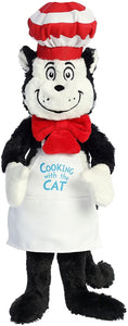 Aurora Cat in The Hat Set of 3 Plush Bundle: 14" Chef Cat in The Hat, 12" Thing 1 and Thing 2 with Exclusive Myriads Drawstring Bag