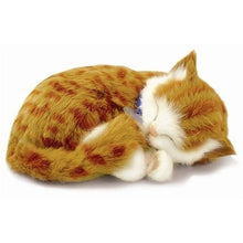 Load image into Gallery viewer, Perfect Petzzz Orange Tabby Soft Toy with Blue Tote For Plush Breathing Pet