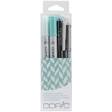 Load image into Gallery viewer, Collection of Copic Marker Doodle Pack – 3 Colors – Turquoise, Yellow and Pink