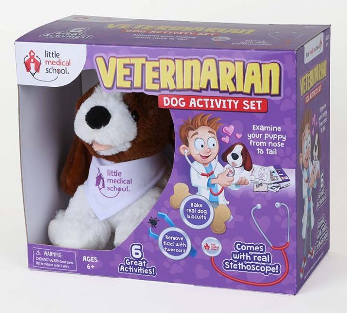 Little Medical School Pet Vet Play Set with Plush Dog and Real Working Stethoscope