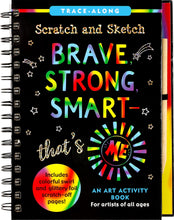 Load image into Gallery viewer, Scratch &amp; Sketch Brave, Strong &amp; Smart -- That&#39;s Me! (Trace Along) Hardcover Spiral-Bound
