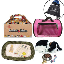 Load image into Gallery viewer, Perfect Petzzz Huggable Breathing Puppy Dog Pet Bed Cocker Spaniel with Pink Tote For Plush Breathing Pets, Dog Food, Treats, and Chew Toy