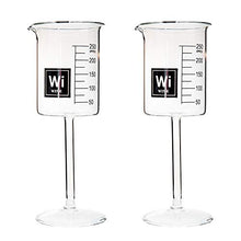 Load image into Gallery viewer, Drink Periodically Set of 2 Laboratory Beakers Wine Glasses, Set of 2
