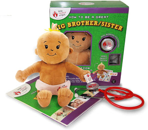 Little Medical School How to Be A Great Sibling Kit - Includes Plush Baby Doll, Real Stethoscope, Choke Tube Tester, Stickers and More