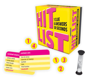 Gamewright Hit List - 1 Clue, 6 Answers, 30 Seconds Party Game