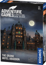 Load image into Gallery viewer, Thames &amp; Kosmos Adventure Games Set of 4: The Dungeon, Monochrome Inc., The Volcanic Island, and The Grand Hotel Abaddon, with Myriads Drawstring Bag