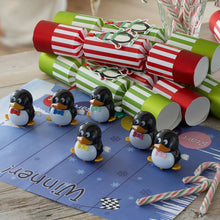 Load image into Gallery viewer, Robin Reed English Holiday Christmas Crackers, Set of 6 (13&quot;) - Racing Penguins