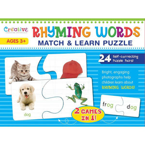 Rhyming Words Match and Learn Puzzle