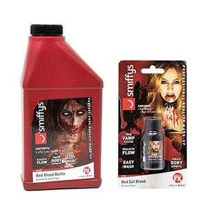 Smiffy's Temporary Fake Blood Halloween 2 Pack, for Clothes or Body