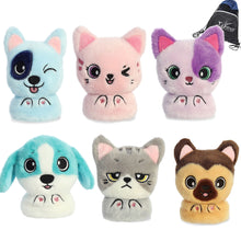 Load image into Gallery viewer, Aurora Pocket Pets Set of 6 Plush Toys: 5&quot; Lola, Shrimp, Cooper, Rocco, Ziggy and Pepper with Myriads Drawstring Bag