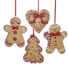 Load image into Gallery viewer, Kurt Adler Gingerbeard Christmas Ornament Assortment Set of 7
