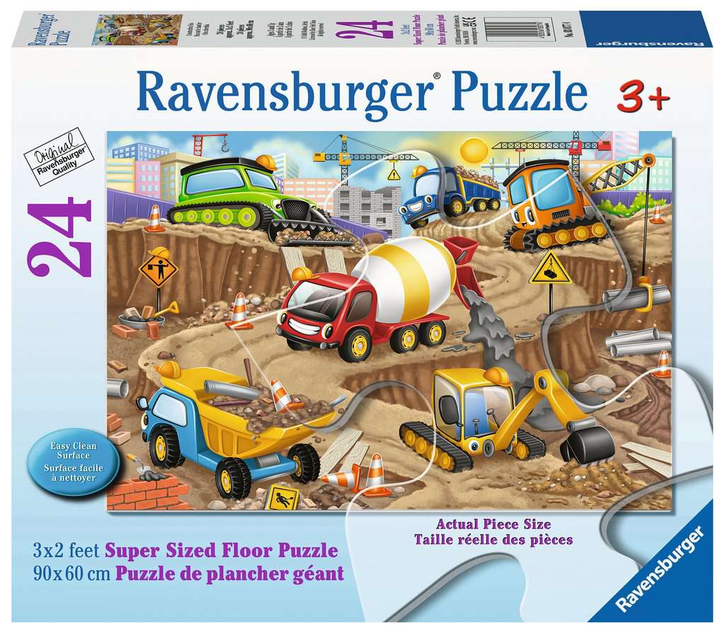 Ravensburger Construction Fun 24-Piece Children's Super Sized Floor Puzzle