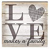 Love Makes a Family - Perfect Pallet Petites 8" X 8" Wood Wall Art Sign
