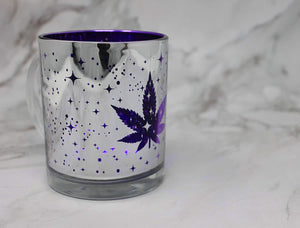 Metallic Glass Coffee Mugs 16oz (Purple)