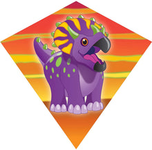 Load image into Gallery viewer, Brainstorm Mylar Triceratops Dinosaur MiniDiamond Kite 18&quot;