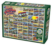 Load image into Gallery viewer, Cobble Hill Puzzles Vintage American Postcards 1000 Piece Collages &amp; Assortments Jigsaw Puzzle