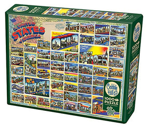 Cobble Hill Puzzles Vintage American Postcards 1000 Piece Collages & Assortments Jigsaw Puzzle
