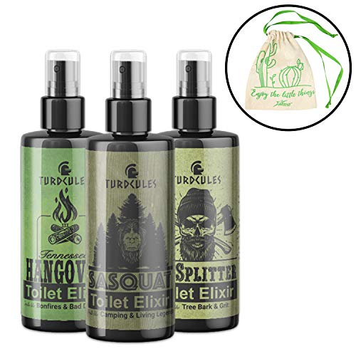 Turdcules The Mountain Man Collection Set of 3 Toilet Elixirs With Gift Box & Exclusive Myriads Bag