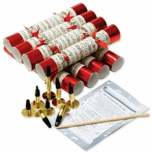 Robin Reed English Holiday Christmas Crackers, Music Notes, Set of 8 (10") - Concerto Party Crackers