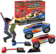 Load image into Gallery viewer, New Stomp Rocket Dueling Stomp Racers, 2 Toy Car Launchers and 2 Air Powered Cars with Ramp and Finish Line. Great for Outdoor and Indoor Play