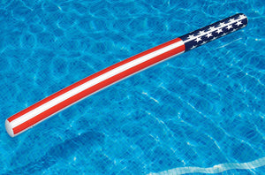 Swimline Set Of 9 Swimming Pool Doodles & Drawstring Bag: 3 Doodles, 3 Curved Doodles, 3 Americana