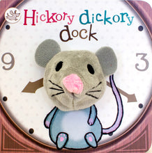 Load image into Gallery viewer, Hickory Dickory Dock Chunky Board Book with Finger Puppet