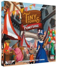 Load image into Gallery viewer, Tiny Towns Board Game and Tiny Towns: Fortune Expansion with Myriads Drawstring Bag