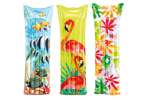 Intex Set of 2 Fashion Mats, Assorted Colors Tropical Theme (2-Pack)