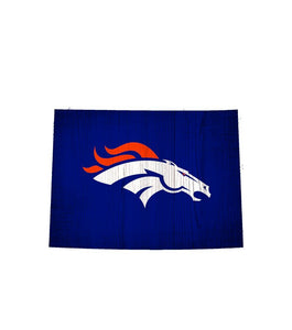 Fan Creations Sign Denver Broncos Team Color Logo State, Multi