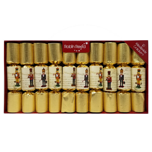 Robin Reed English Holiday Christmas Crackers, Pack of 10 x 8.5