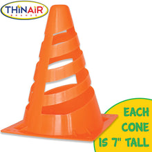 Load image into Gallery viewer, Thin Air Brands Agility Training Sport Cone 12 Pack - for Soccer, Sports, Events, School, or Field Markers - for Kids and Adults, Orange
