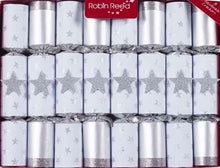 Load image into Gallery viewer, Robin Reed Silver Magic Stars Christmas Crackers, Set of 8 (10&quot;)