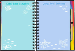 Scratch & Sketch Coral Reefs (Trace Along) (Scratch and Sketch Trace-Along) Hardcover Spiral-Bound