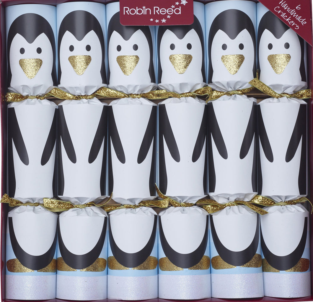 Robin Reed Racing Penguin Christmas Crackers, Set of 6 (13