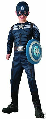 Captain America 2-1 Reversible Stealth/Captain America Kids Halloween Costume Large Ages 8-10
